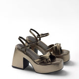 Mim shoes Sandalia de tacón TODIE METALIZADO