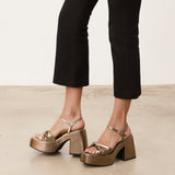 Mim shoes Sandalia de tacón TODIE METALIZADO