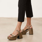 Mim shoes Sandalia de tacón TODIE METALIZADO