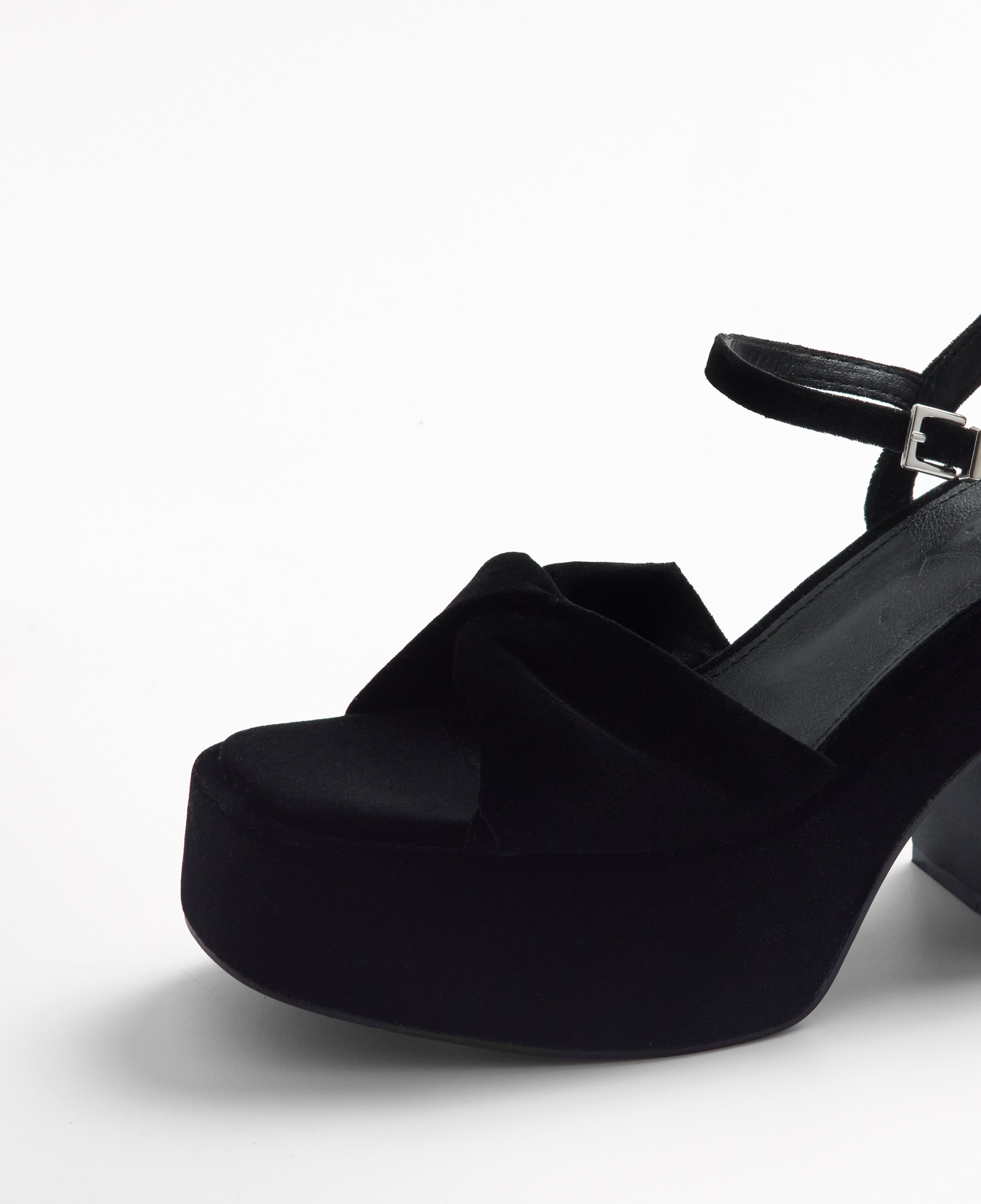 Mim shoes Sandalia de tacón TODIE NEGRO VELVET