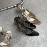 Mim shoes Tacón Cerrado LACE OLIVA