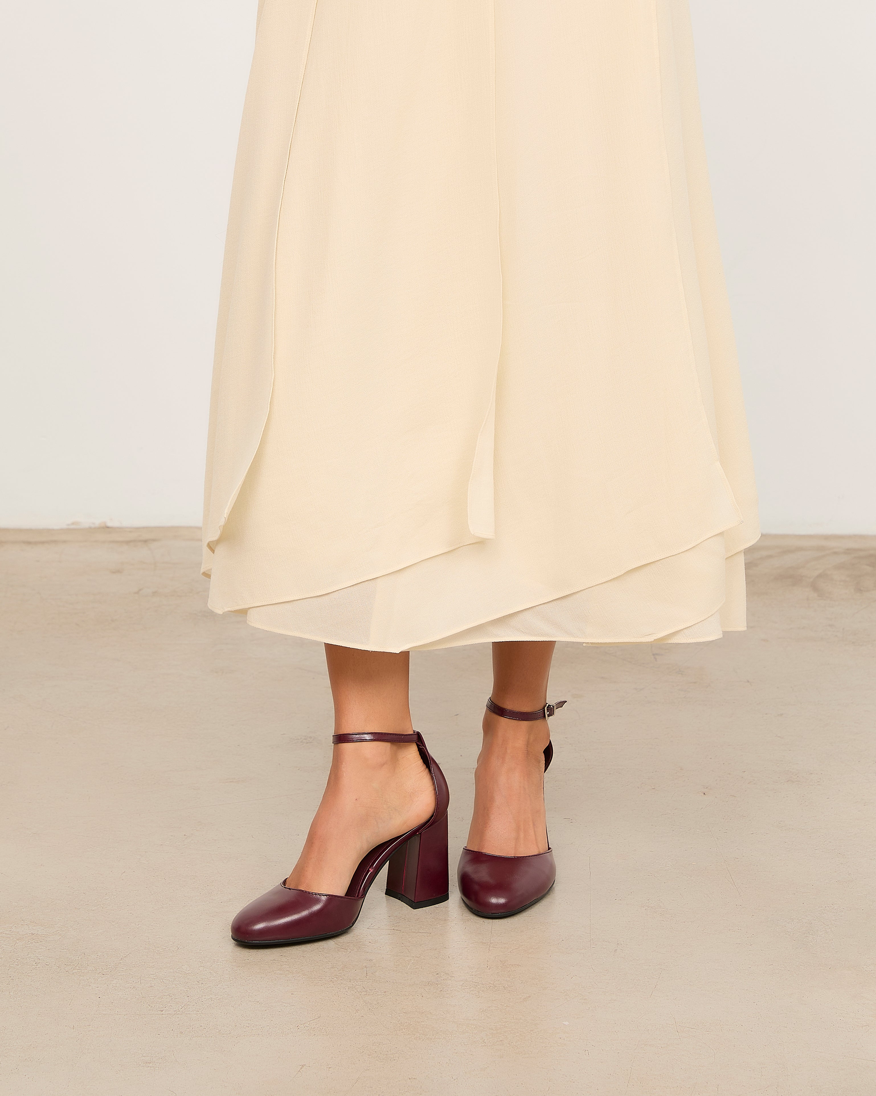 Mim shoes Tacón Cerrado LU BURDEOS