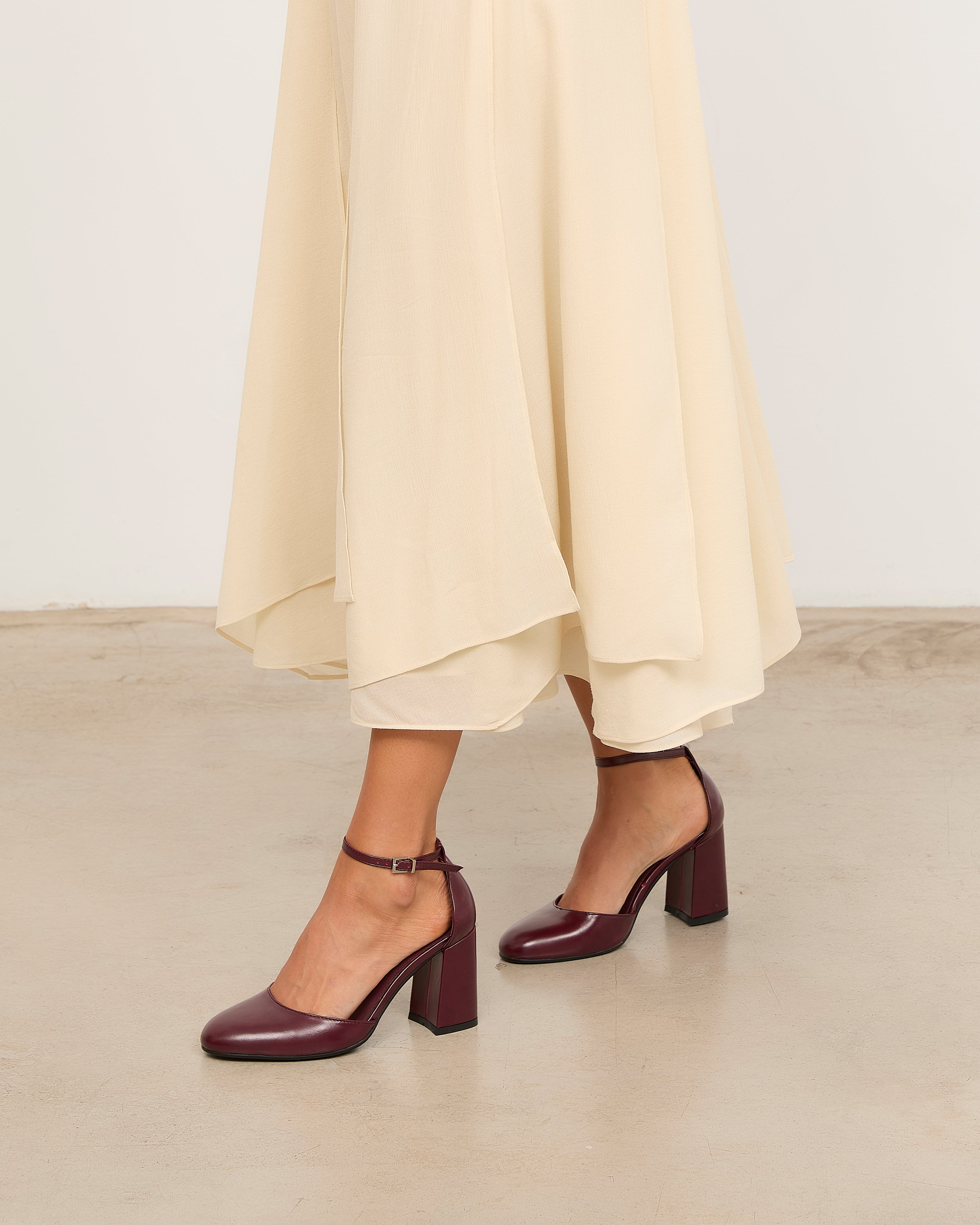 Mim shoes Tacón Cerrado LU BURDEOS