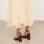 Mim shoes Tacón Cerrado LU BURDEOS