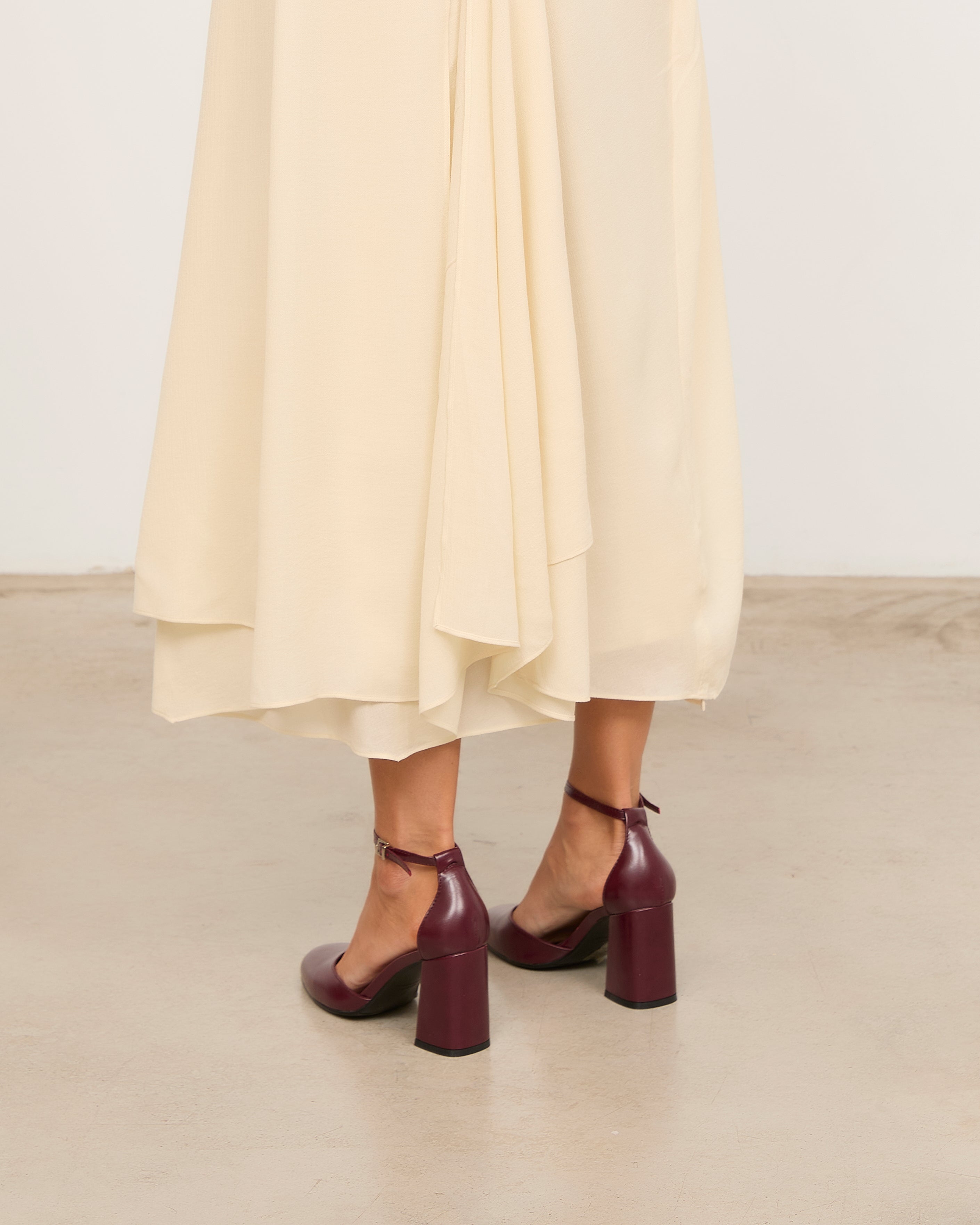 Mim shoes Tacón Cerrado LU BURDEOS