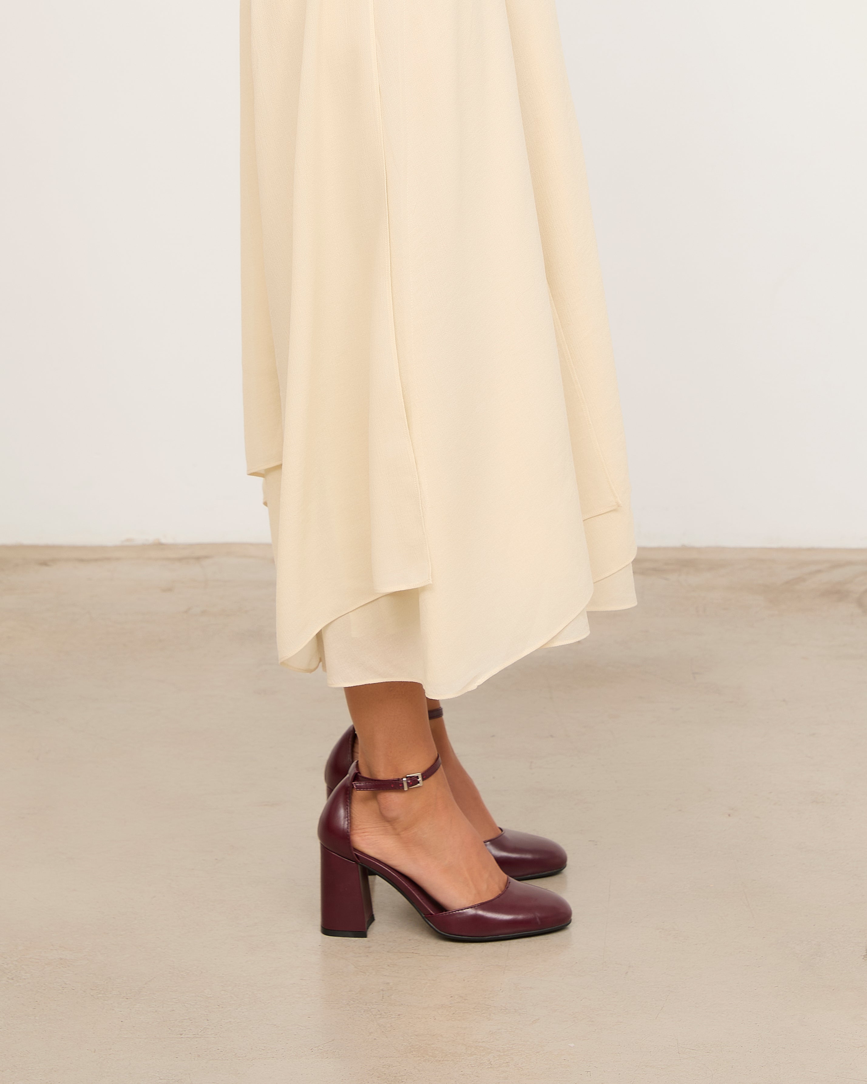 Mim shoes Tacón Cerrado LU BURDEOS