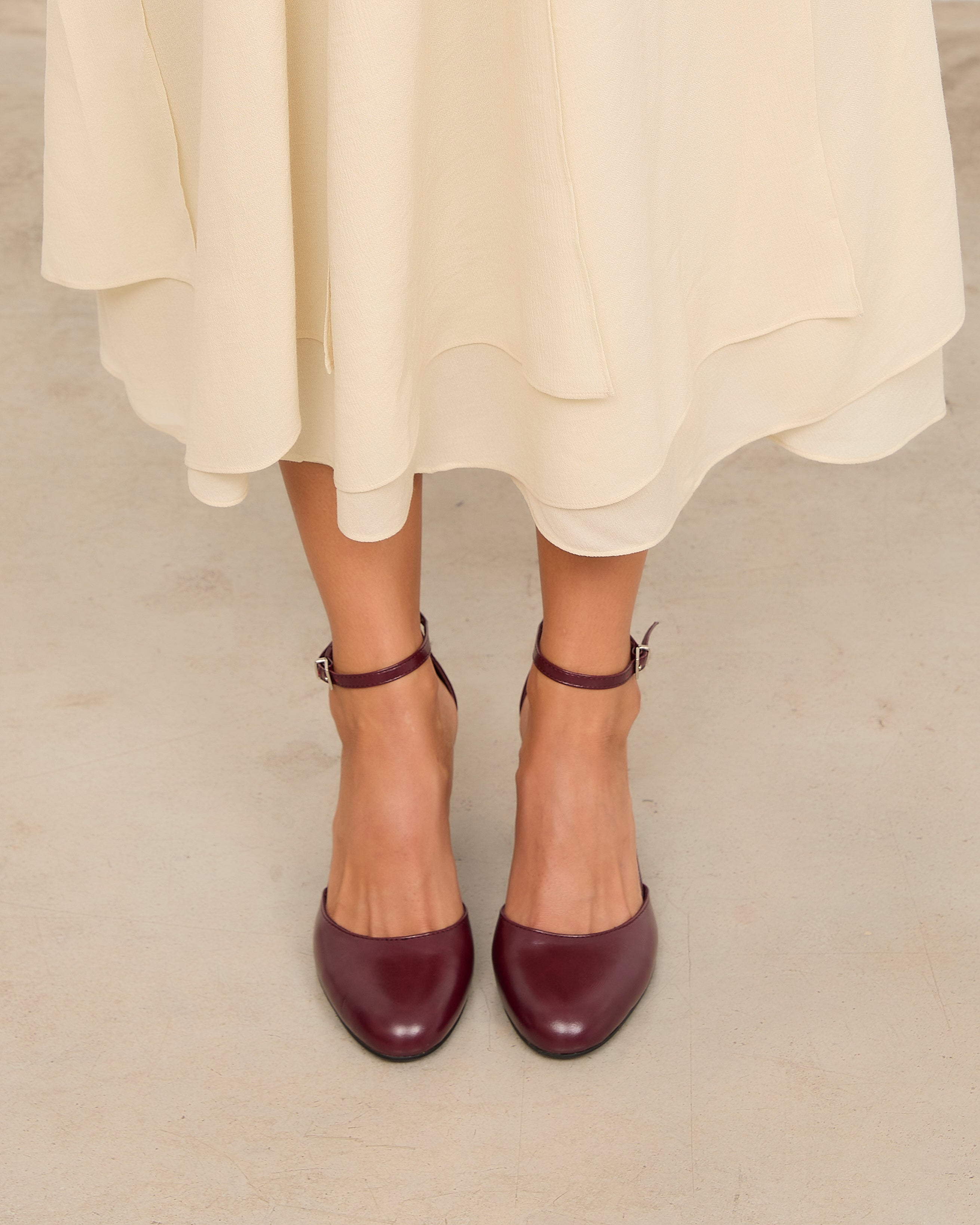 Mim shoes Tacón Cerrado LU BURDEOS