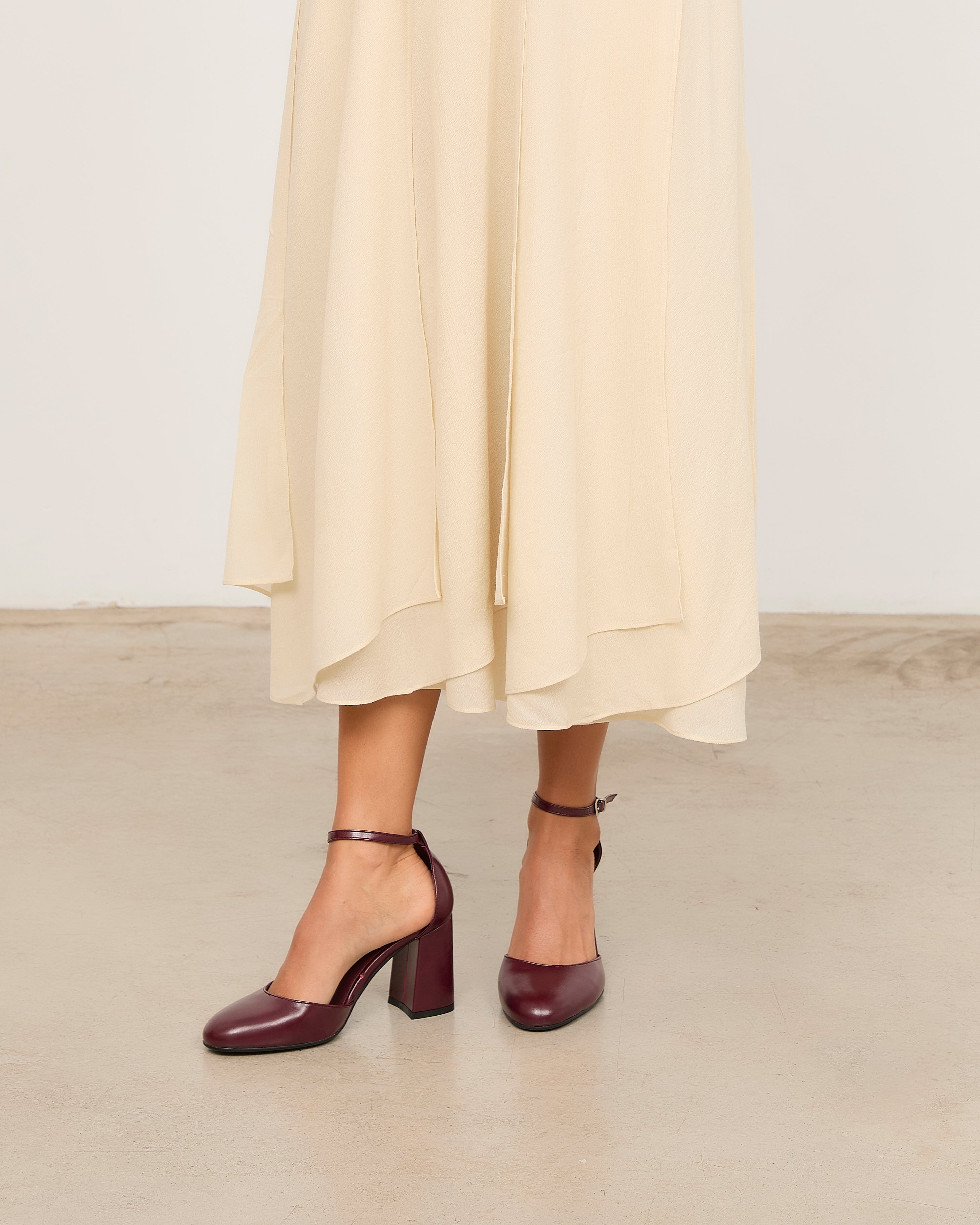 Mim shoes Tacón Cerrado LU BURDEOS