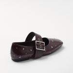 Mim shoes Zapato plano DOVI BURDEOS TACHAS