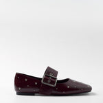 Mim shoes Zapato plano DOVI BURDEOS TACHAS