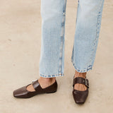 Mim shoes Zapato plano DOVI CHOCOLATE