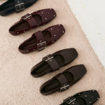 Mim shoes Zapato plano DOVI NEGRO TACHAS