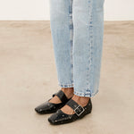 Mim shoes Zapato plano DOVI NEGRO TACHAS