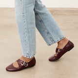 Mim shoes Zapato plano FLO BURDEOS