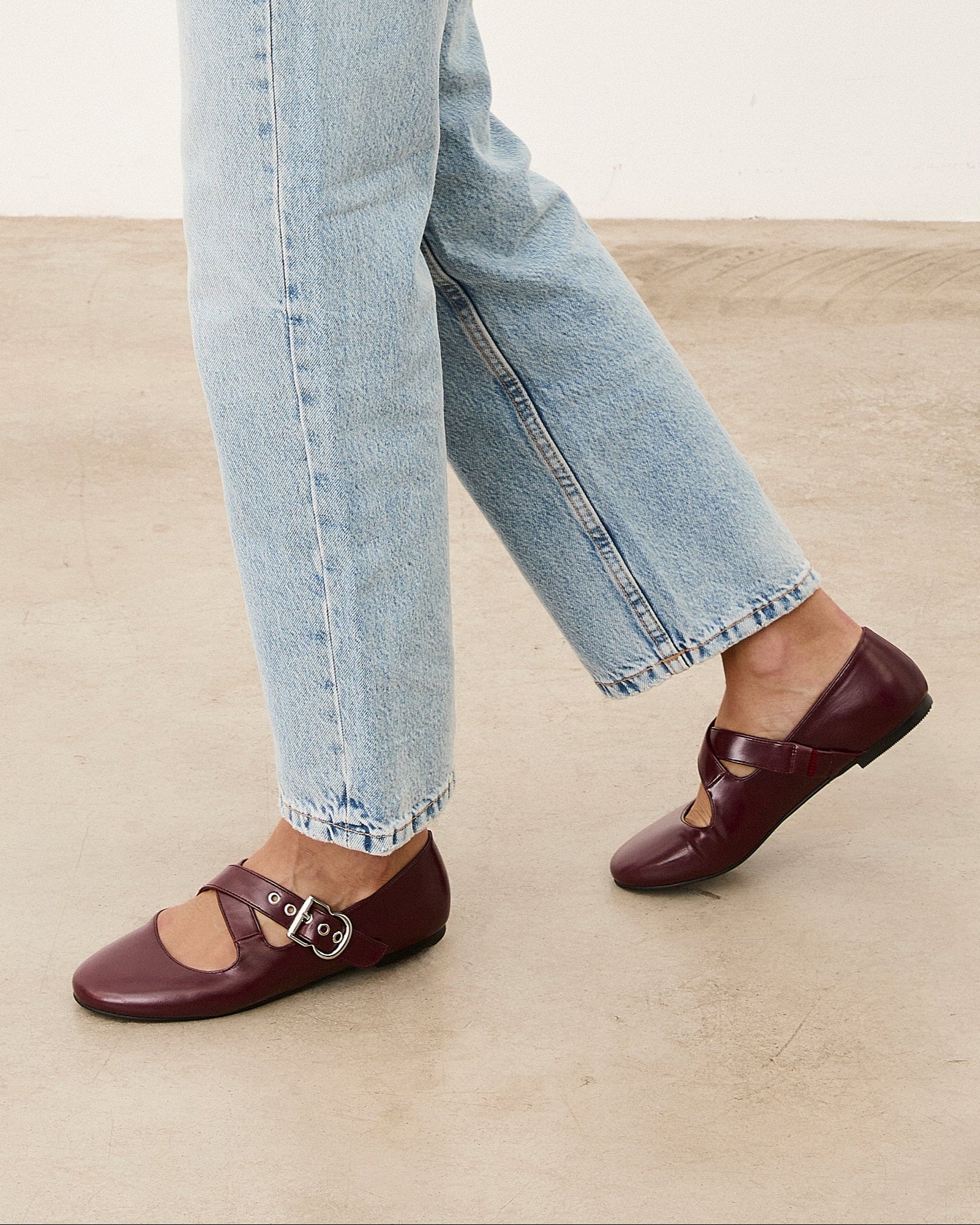 Mim shoes Zapato plano FLO BURDEOS