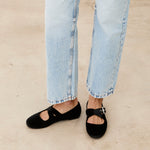 Mim shoes Zapato plano FLO NEGRO VELVET