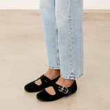 Mim shoes Zapato plano FLO NEGRO VELVET