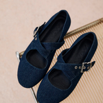 Mim shoes Zapato plano FLO VAQUERO