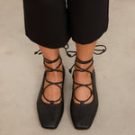 Mim shoes Zapato Plano ISA NEGRO SNAKE