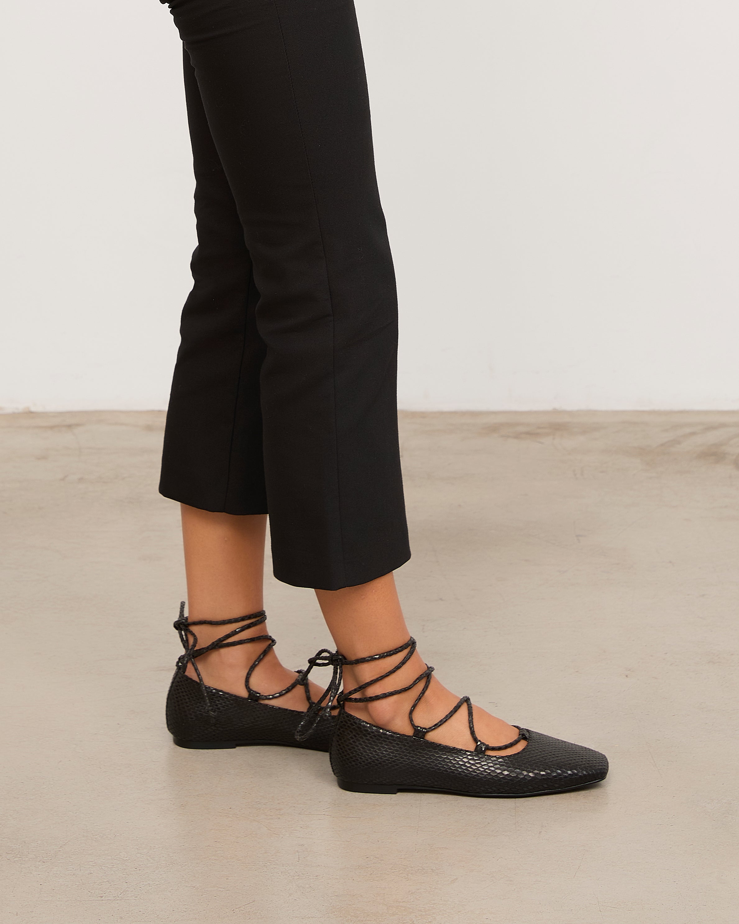 Mim shoes Zapato Plano ISA NEGRO SNAKE