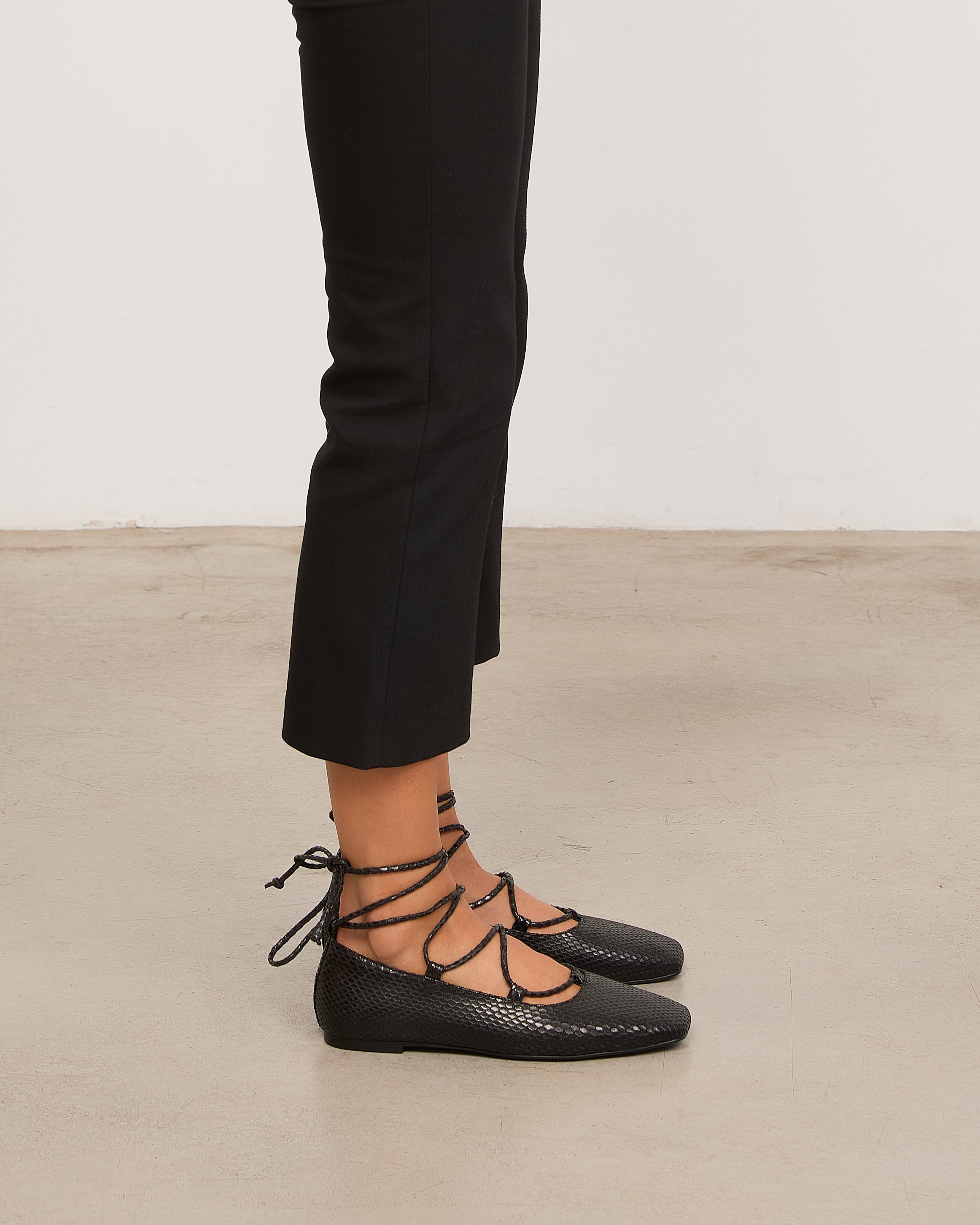 Mim shoes Zapato Plano ISA NEGRO SNAKE