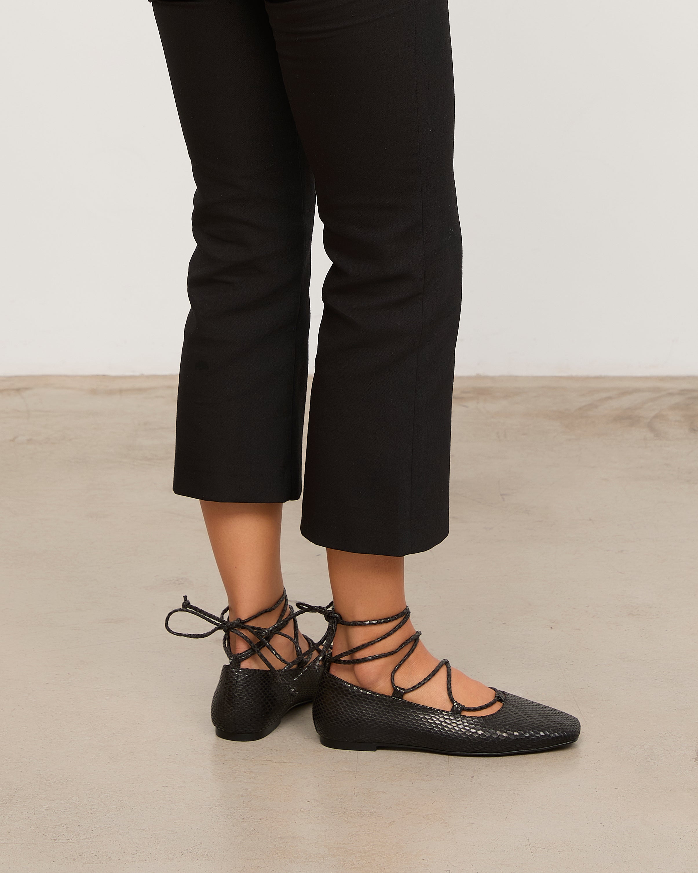 Mim shoes Zapato Plano ISA NEGRO SNAKE