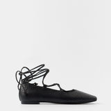 Mim shoes Zapato Plano ISA NEGRO SNAKE