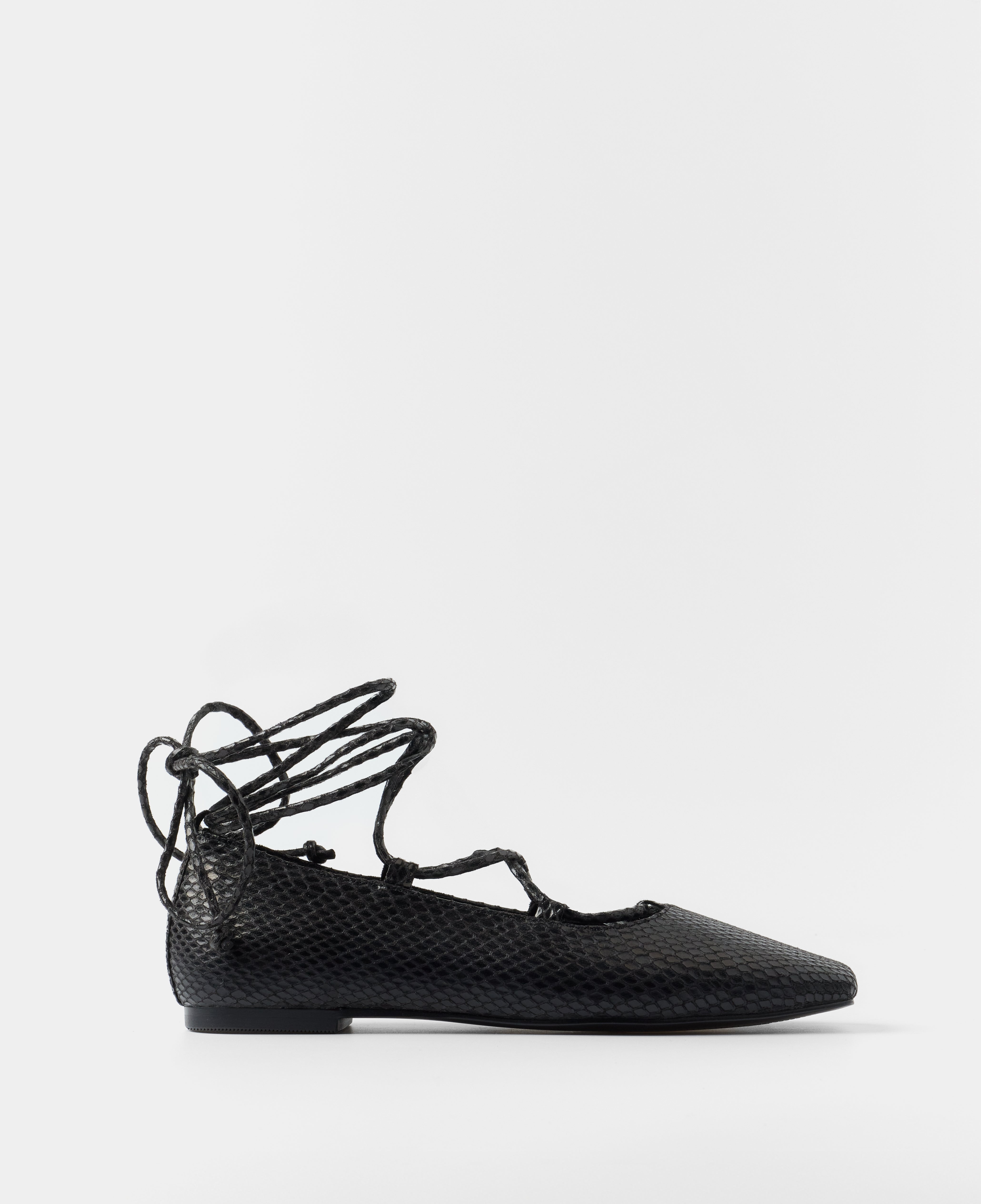 Mim shoes Zapato Plano ISA NEGRO SNAKE