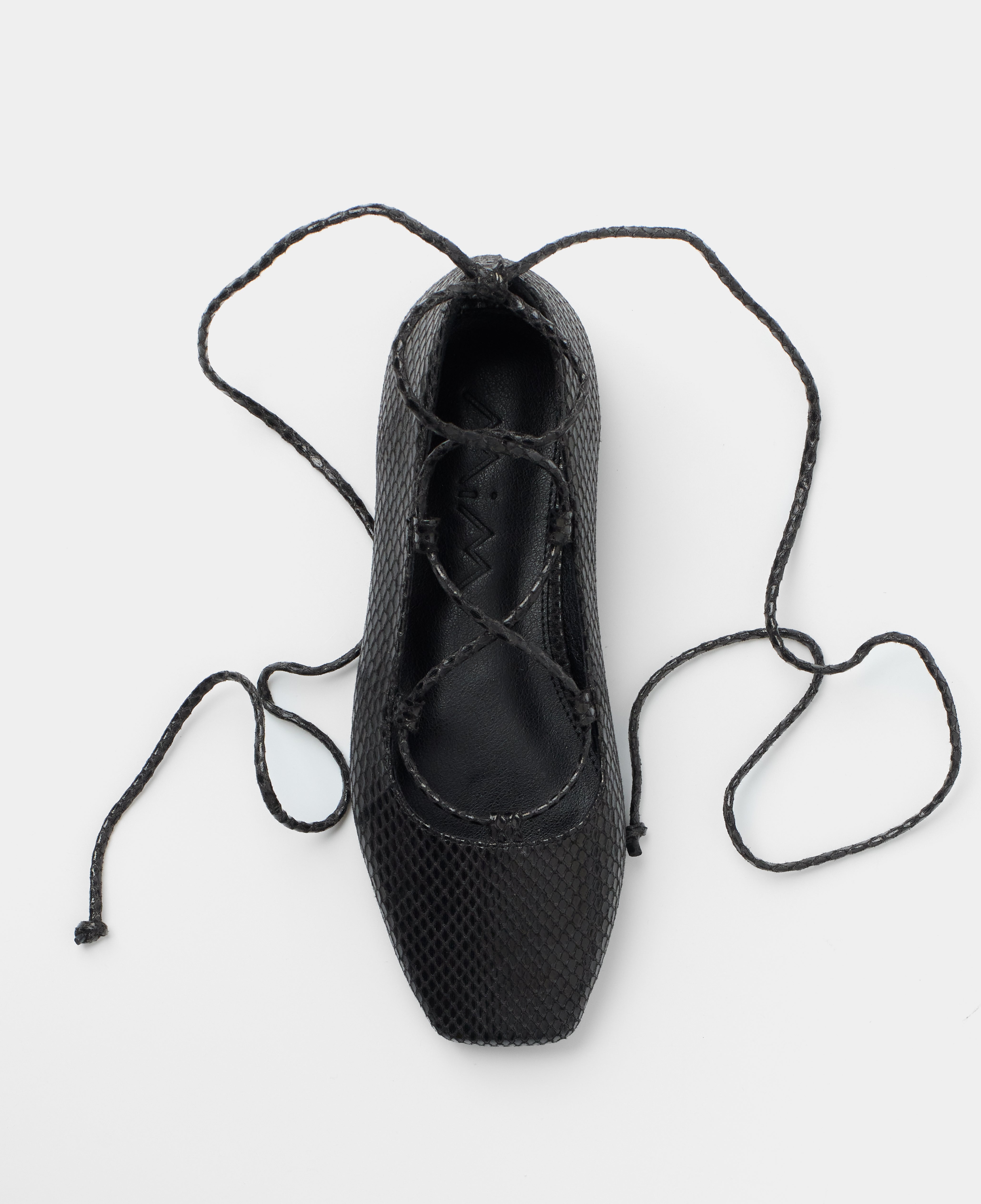 Mim shoes Zapato Plano ISA NEGRO SNAKE