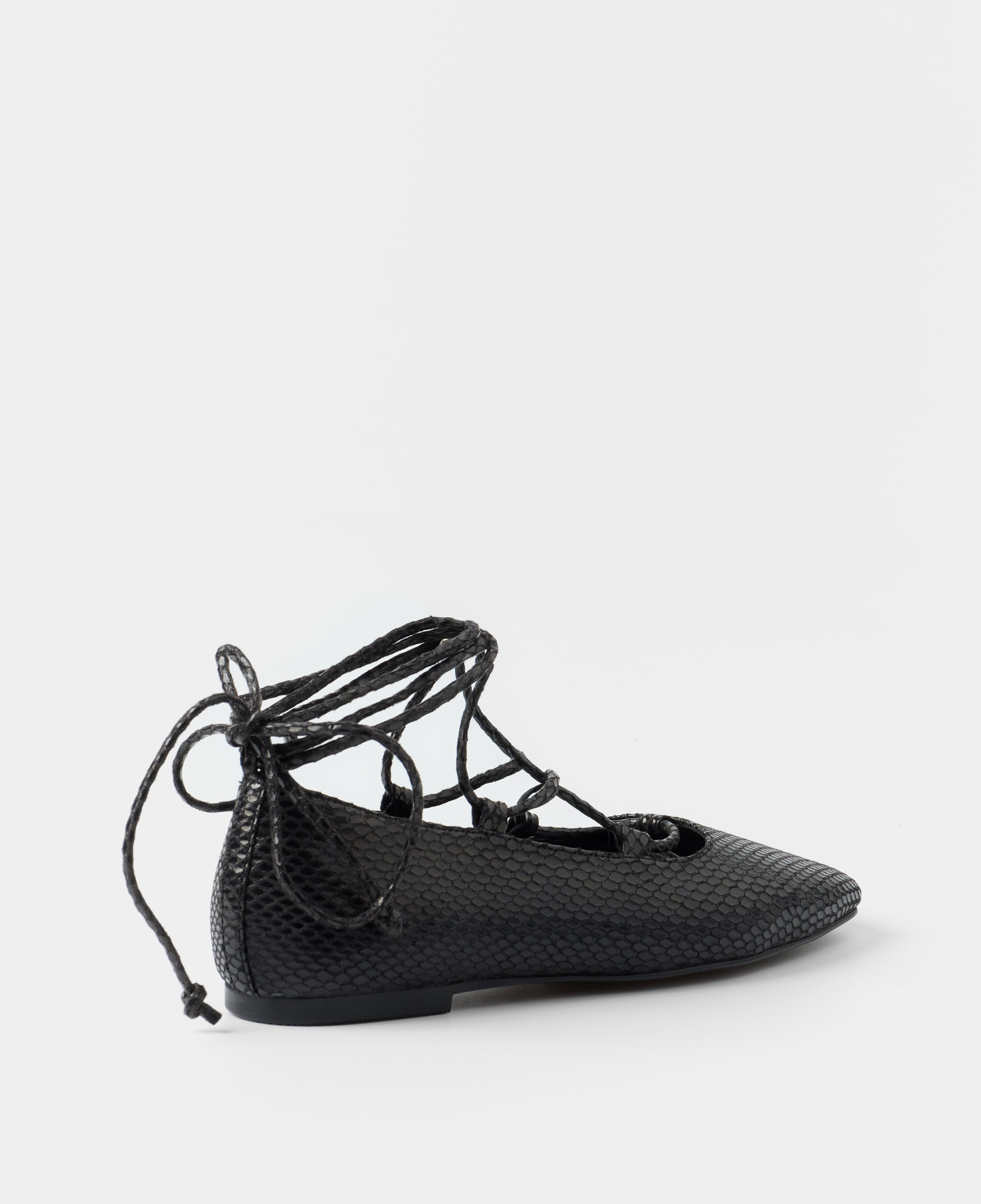 Mim shoes Zapato Plano ISA NEGRO SNAKE