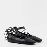 Mim shoes Zapato Plano ISA NEGRO SNAKE