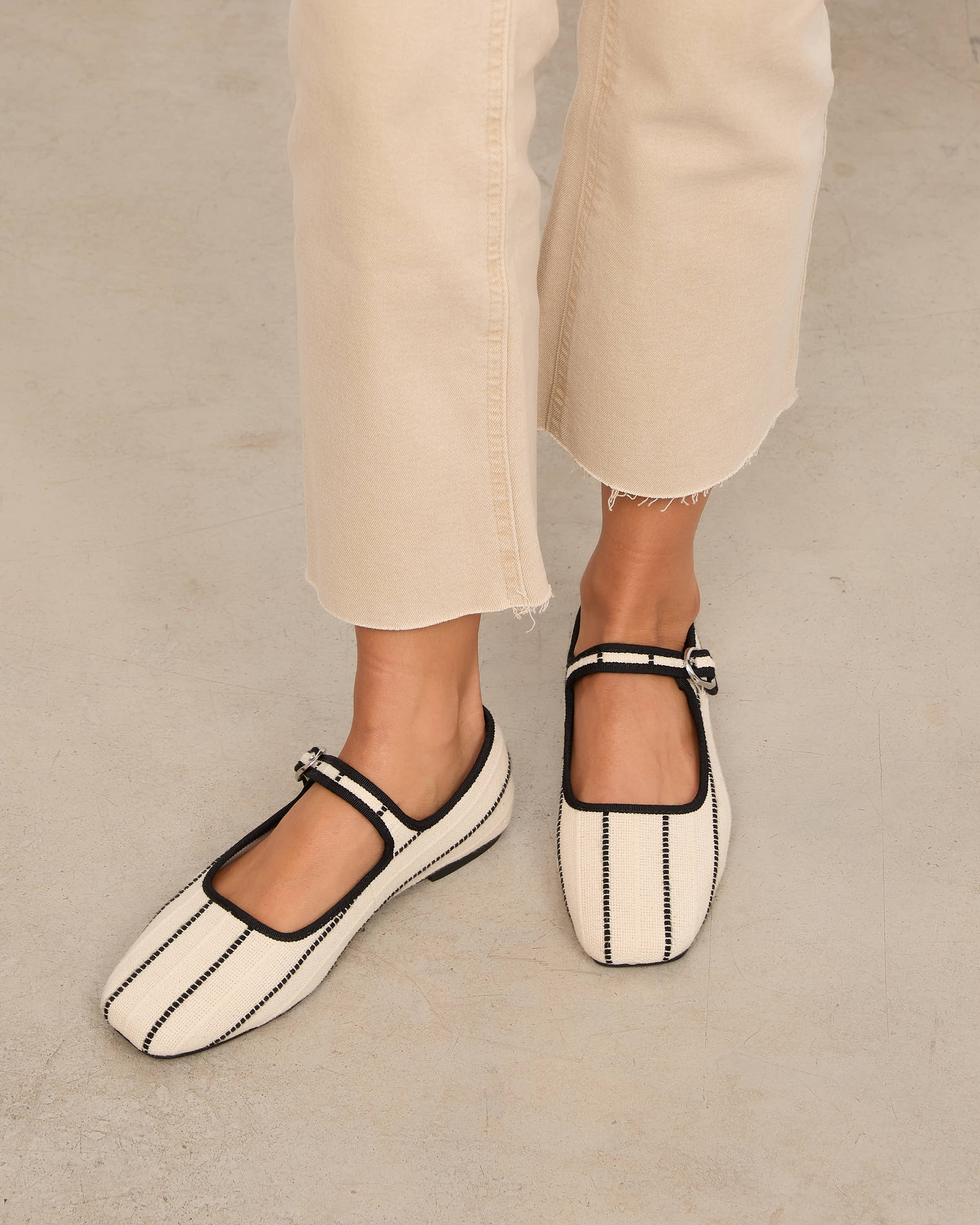 Mim shoes Zapato Plano LEM BEIGE RAYAS