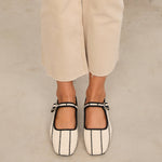 Mim shoes Zapato Plano LEM BEIGE RAYAS