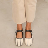 Mim shoes Zapato Plano LEM BEIGE RAYAS