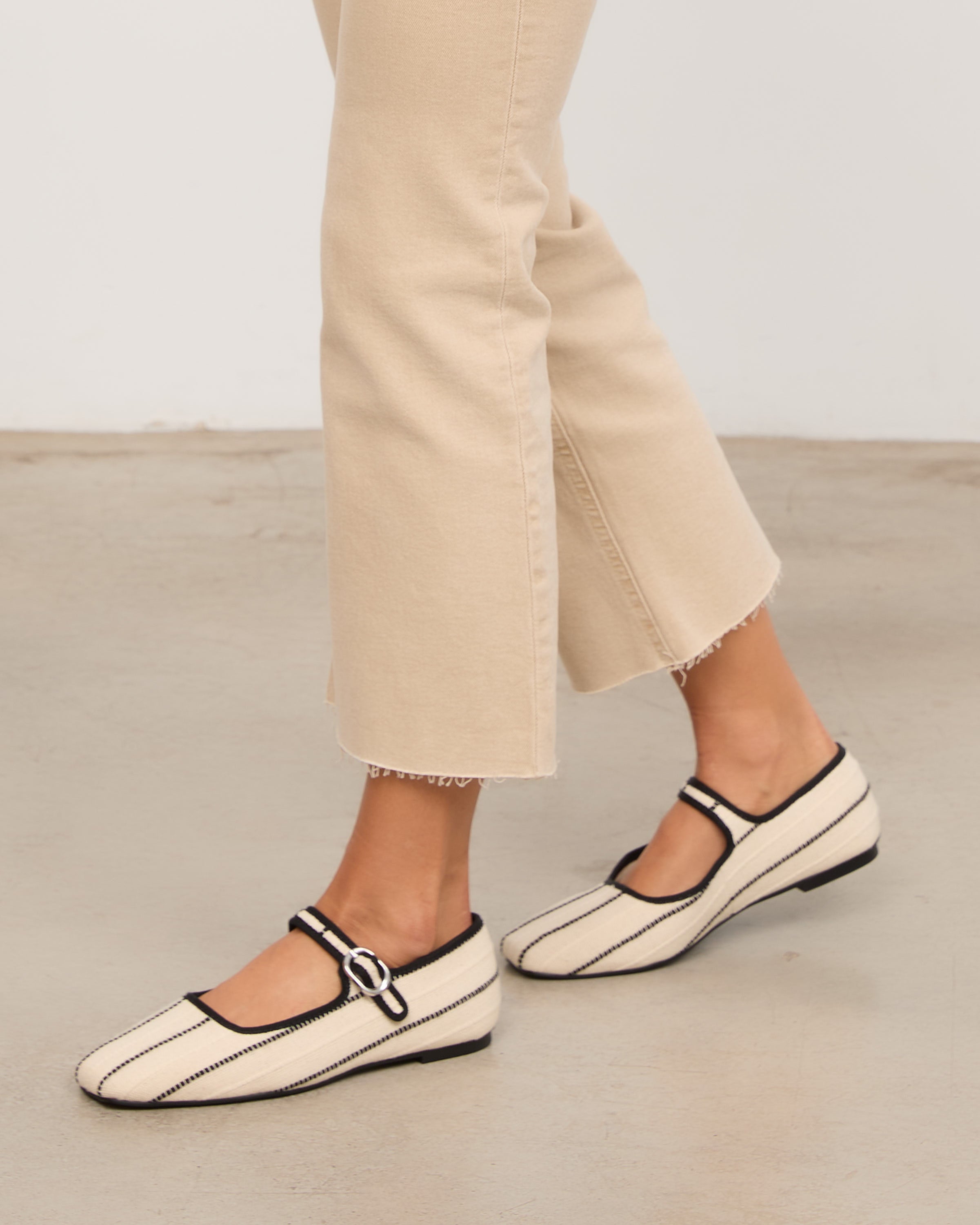 Mim shoes Zapato Plano LEM BEIGE RAYAS