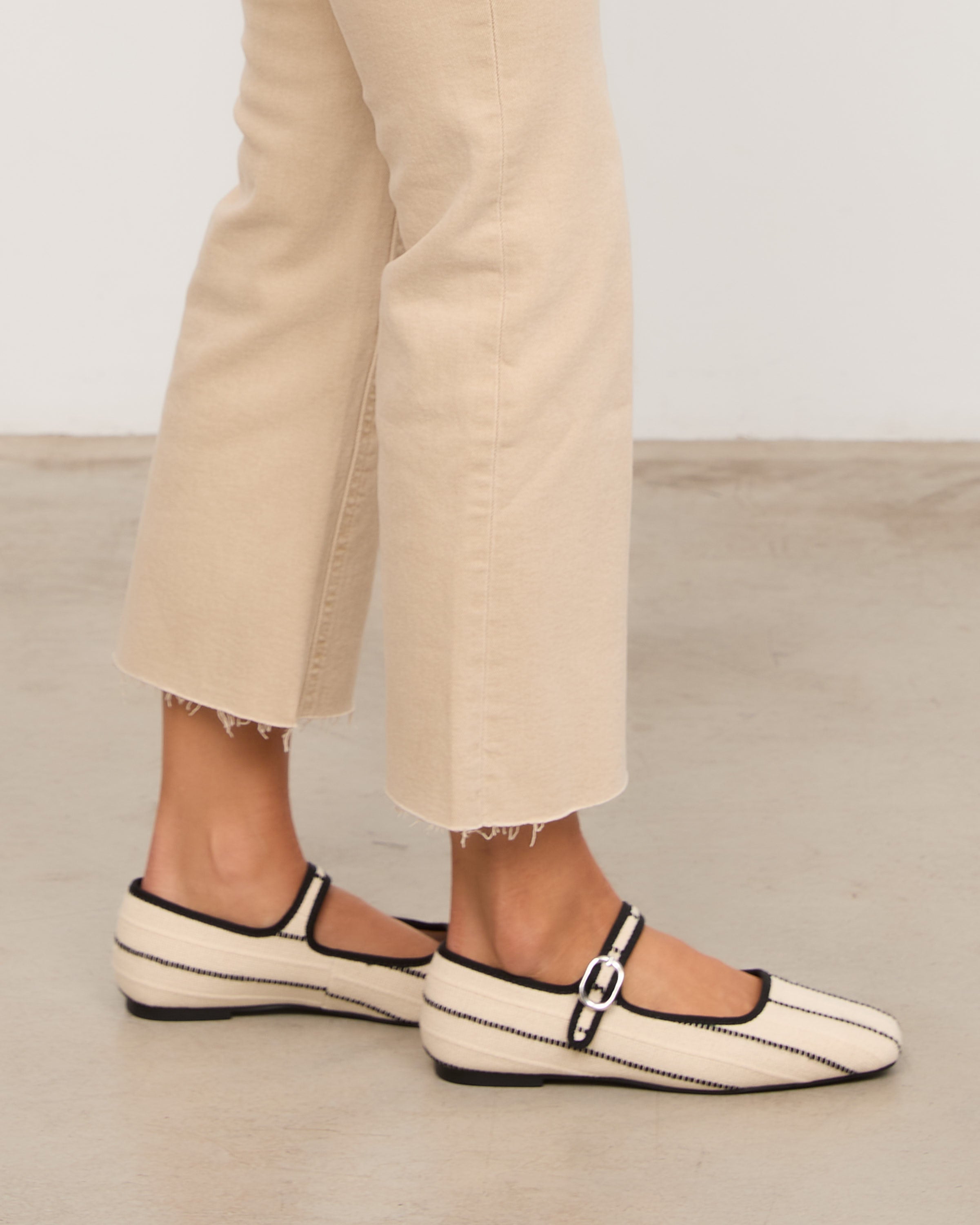 Mim shoes Zapato Plano LEM BEIGE RAYAS