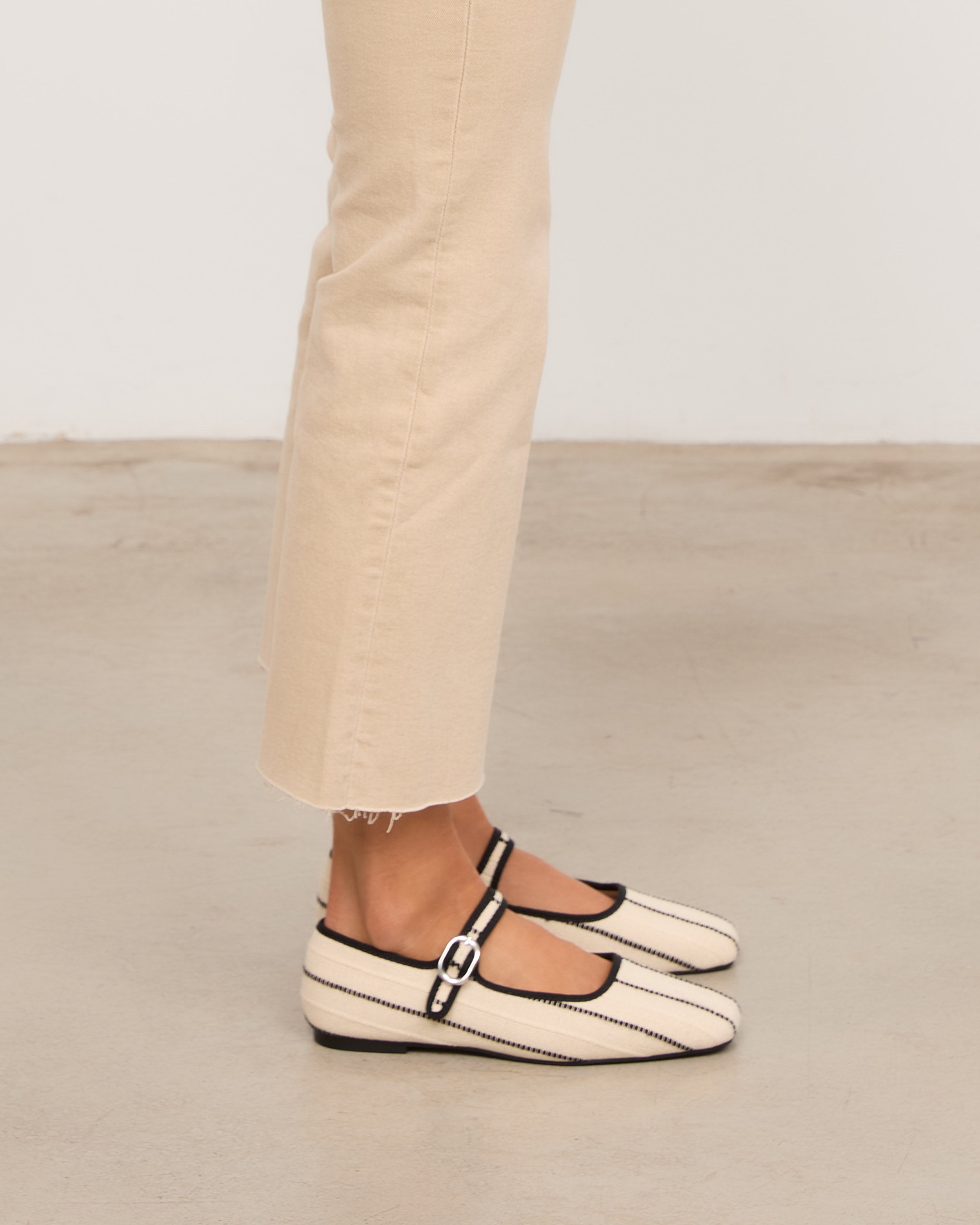 Mim shoes Zapato Plano LEM BEIGE RAYAS