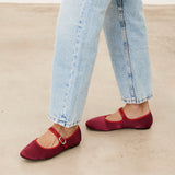 Mim shoes Zapato plano LIBE BURDEOS SATIN