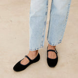 Mim shoes Zapato plano LIBE NEGRO VELVET