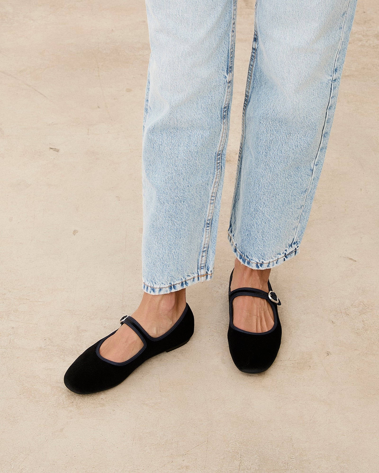 Mim shoes Zapato plano LIBE NEGRO VELVET