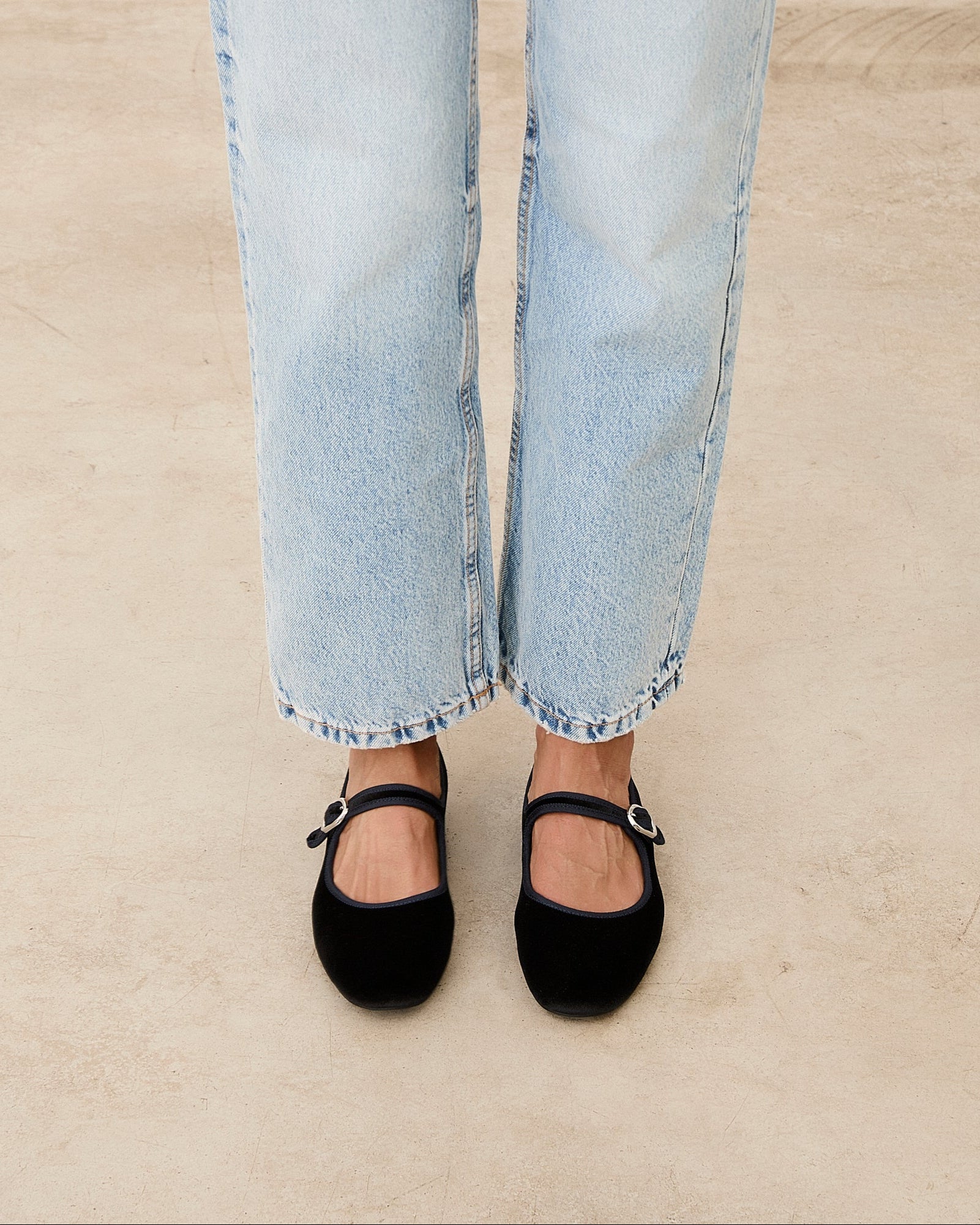 Mim shoes Zapato plano LIBE NEGRO VELVET