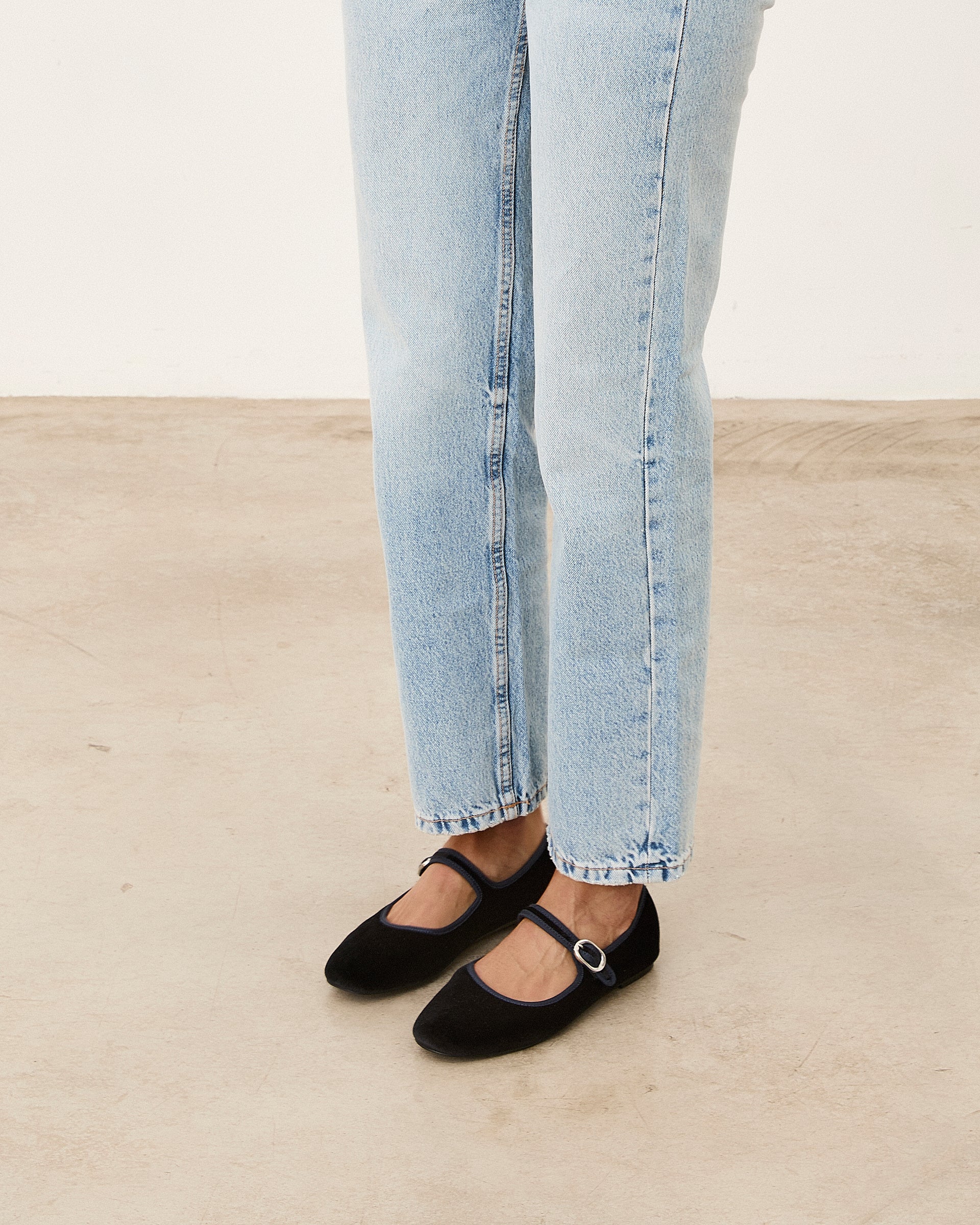 Mim shoes Zapato plano LIBE NEGRO VELVET