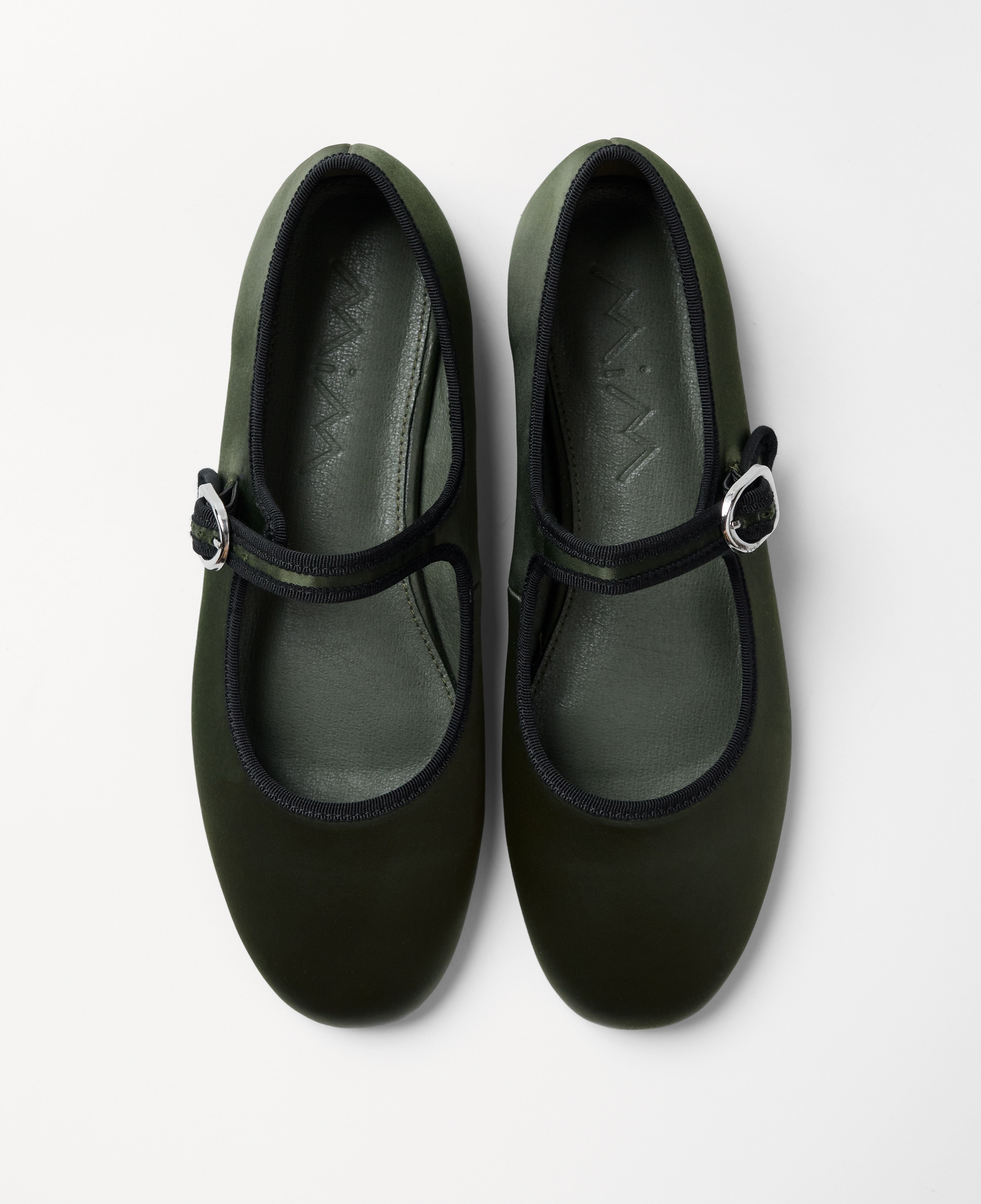 Mim shoes Zapato plano LIBE OLIVA SATIN
