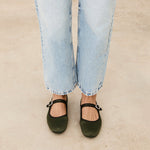 Mim shoes Zapato plano LIBE OLIVA SATIN