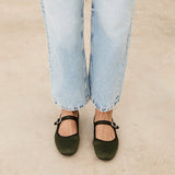 Mim shoes Zapato plano LIBE OLIVA SATIN