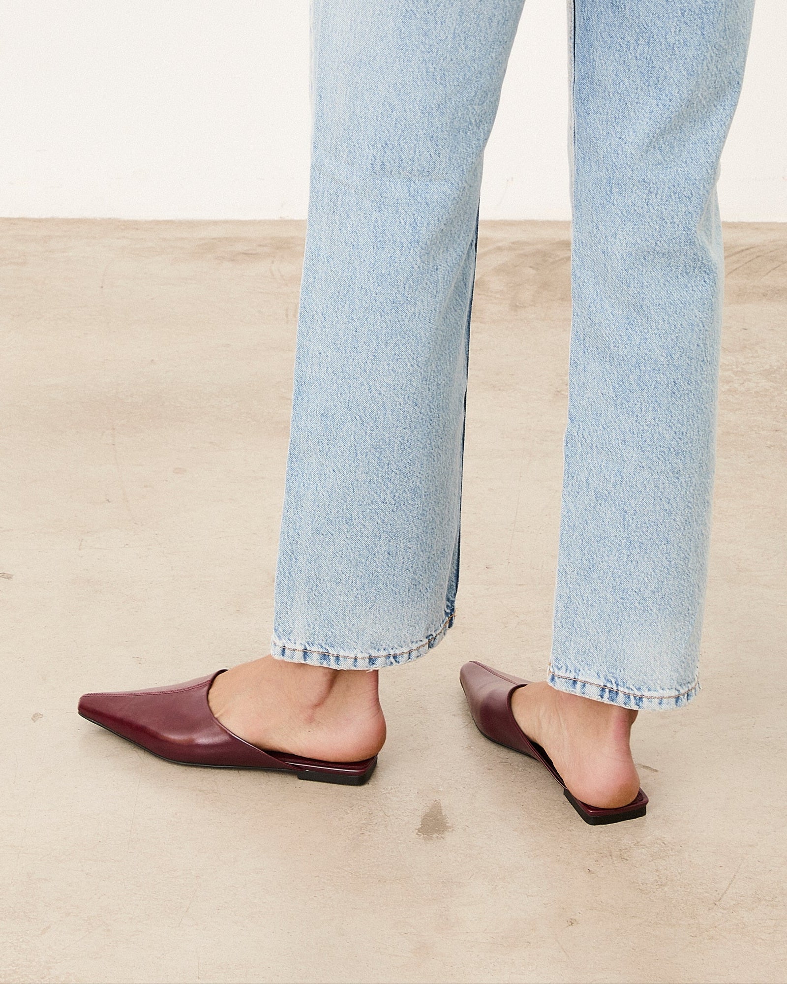 Mim shoes Zapato plano PASH BURDEOS