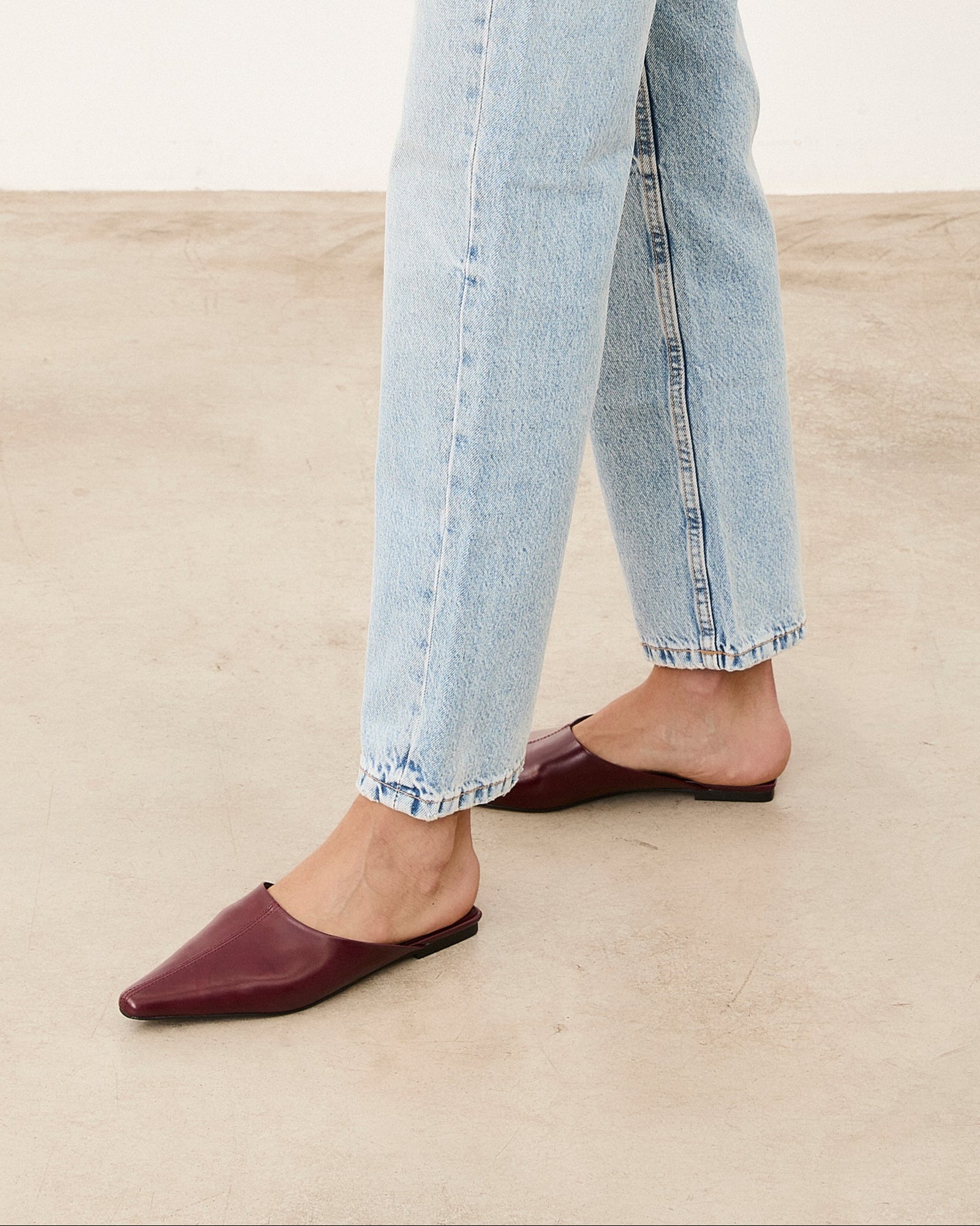 Mim shoes Zapato plano PASH BURDEOS