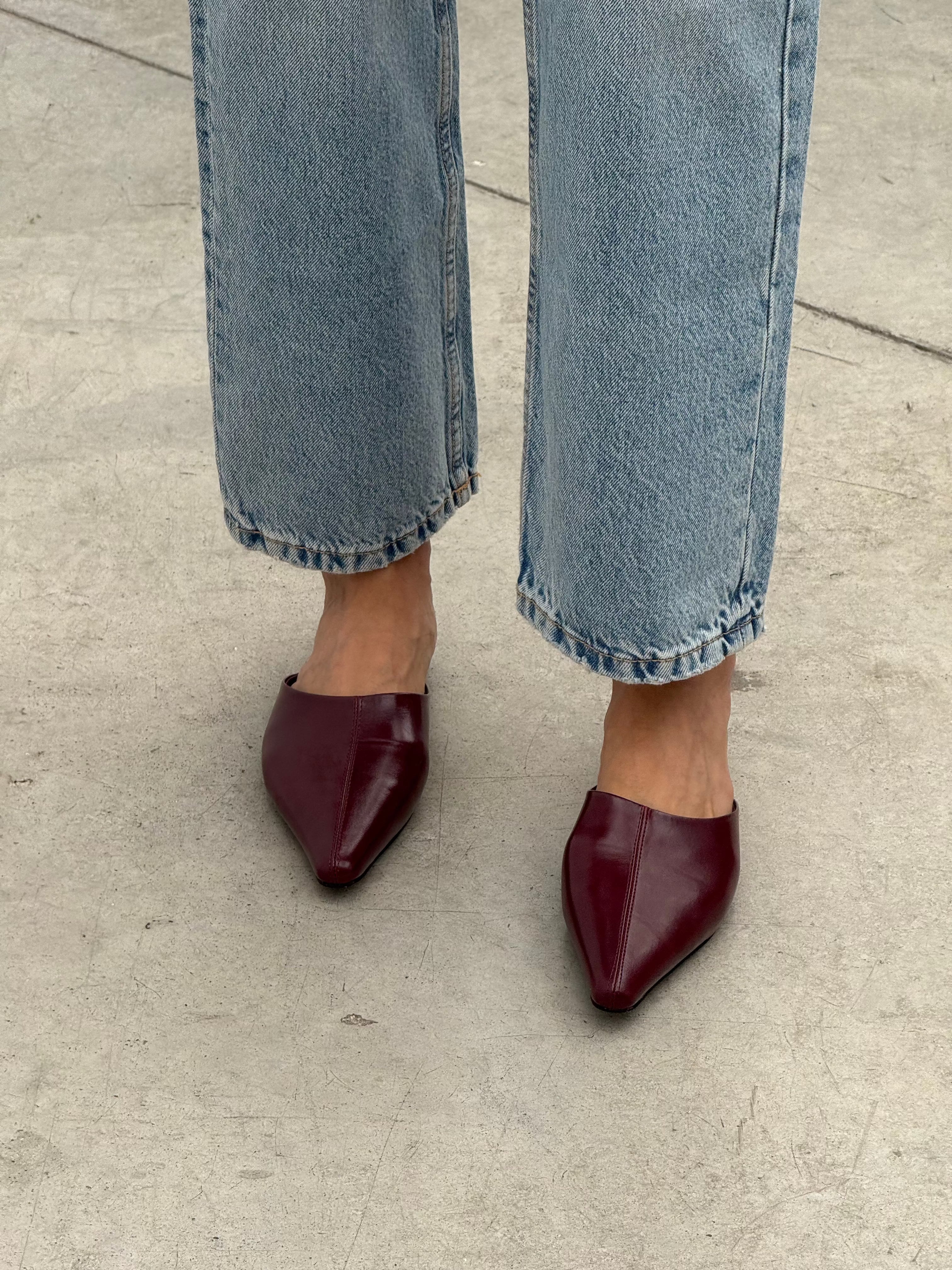 Mim shoes Zapato plano PASH BURDEOS