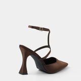MIM Tacón cerrado DANIELLE CHOCOLATE SATIN