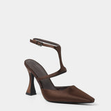 MIM Tacón cerrado DANIELLE CHOCOLATE SATIN